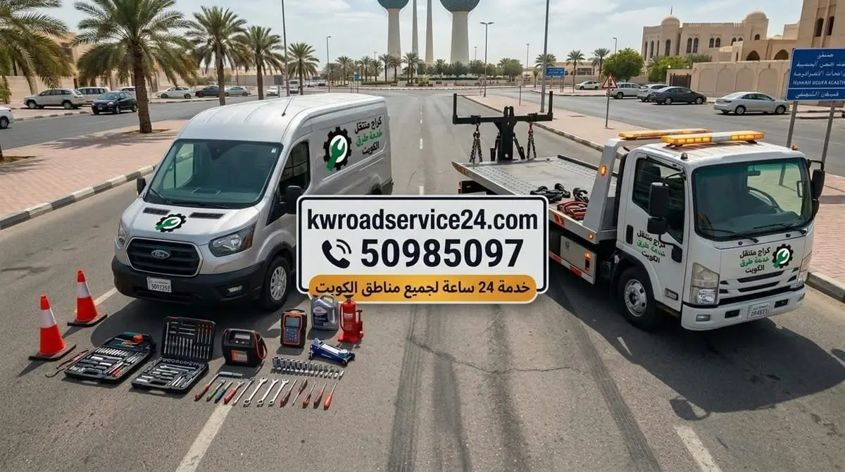كراج متنقل خدمة طرق 24 ساعة في الكويت - تصليح وصيانة سيارات ميدانية 50985097